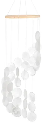 Produktbild von Solidchoice – Windspiel aus Muschel für den Außenbereich – Handgefertigte Muscheldekoration