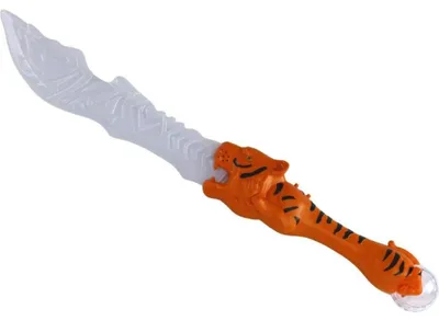 Produktbild von Leantoys Lichtschwert, tigerförmiger Griff, orange