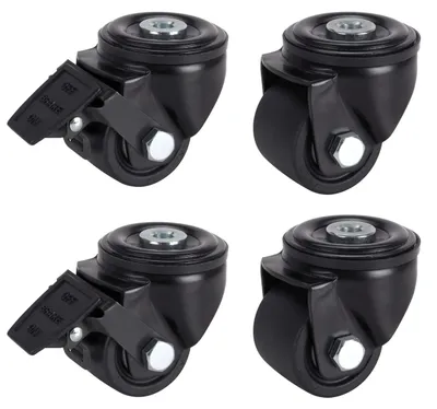 Productafbeelding van Set van 4 zware wielen kunststof 65 mm, draagkracht 500 kg/set