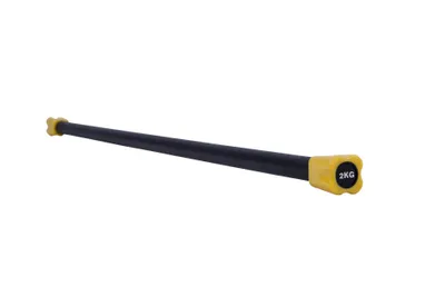 Produktbild von GORILLA SPORTS® Gewichtsstange - 2kg Gewicht, Rutschfest, Gummiert, aus Stahl - Langhantelstange, Weighted Bars, Aerobic Bar, Krafttraining