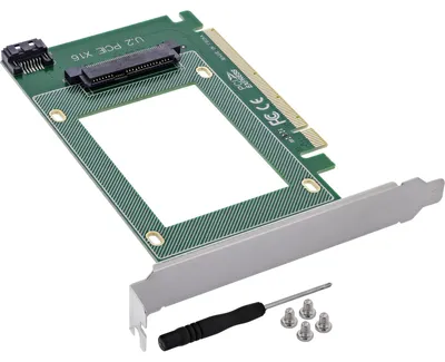 Image de Carte d'interface InLine®, PCIe x16 vers U.2 NVMe, SFF-8639, interne