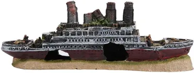 Productafbeelding van Aquarium decoratie wrak schip ornament voor onderwaterlandschap