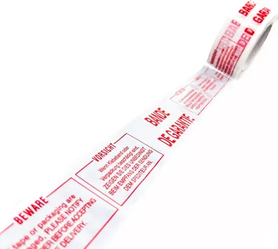 Image de Lot de 12 rouleaux de ruban adhésif imprimé "b a n d e d e g a r a n t i e"