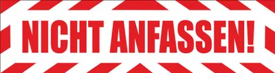Produktbild von INDIGOS UG - Magnetschild "Nicht Anfassen" mit Rahmen 30 x 8 cm reflektierend - Magnetfolie für Auto / LKW / Truck / Baustelle / Firma