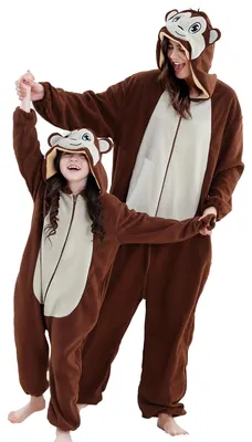 Imagen del producto de Pijama de franela suave con estampado de animales para adultos