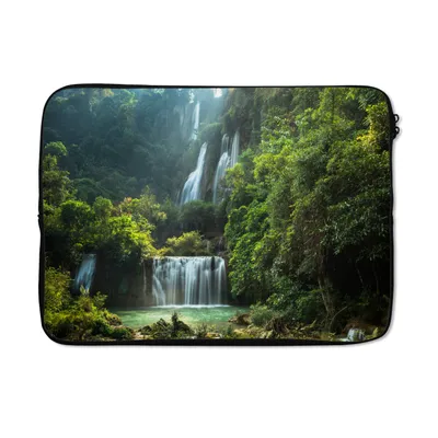 Produktbild von MuchoWow® Laptop Hülle 13 Zoll Wasserfall - Thailand - Dschungel Laptoptasche - Laptophülle - Sleeve - Rundumschutz