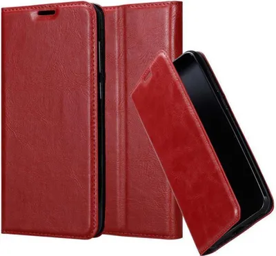 Produktbild von Cadorabo Hülle für Samsung Galaxy A50 4G / A50s / A30s Schutz Hülle in Rot Handyhülle Etui Case Cover Magnetverschluss