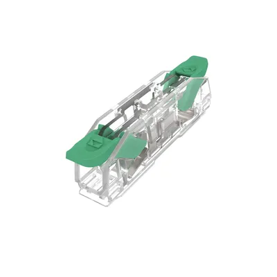 Zdjęcie produktu dla Listwa zaciskowa przelotowa z dźwignią do przewodów giętkich i sztywnych 2x 0,2-4 mm², zielona - EDO2411, EDO Technic