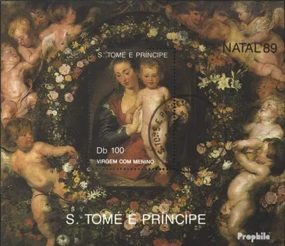 Produktbild von Briefmarken Sao Tome e Principe 1989 Mi Block222 (kompl.Ausg.) gestempelt Weihnachten
