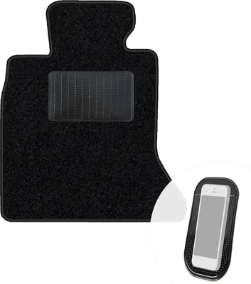 Produktbild von moto-MOLTICO Fahrer Fußmatte Auto Velours Fahrerseite Autoteppiche Schwarz Fahrermatte 1-teilig passend für BMW 5er F10 F11 2010-2013
