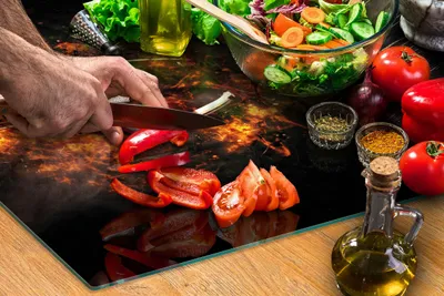 Obrázok produktu pre Sklenená Doska Na Krájanie 52X30 Víno