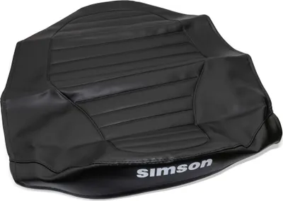Produktbild von Sitzbezug strukturiert, schwarz mit SIMSON-Schriftzug - Simson S53, S83, SR50, SR80