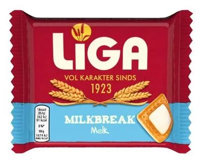 Image de Liga Milkbreak, 24 x (2 x 43 g) (biscuits à la farine de blé avec une touche de lait)