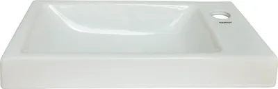 Immagine prodotto di Lavabo moderno da appoggio, bianco - sinistra, Rimini, 43x11 cm