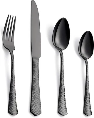Produktbild von Famanu Besteckset 24-teilig - Schwarz, Edelstahl, für 6 Personen