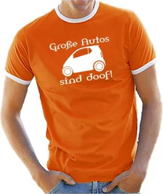 Produktbild von Touchlines Herren T-Shirt , Große Autos - Kontrast Orange, S
