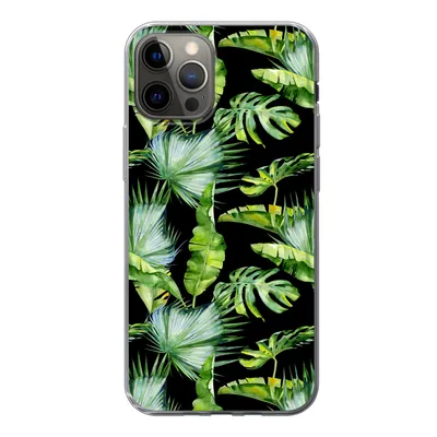Produktbild von MuchoWow® Handyhülle Schutzhülle Hülle für iPhone 12 Pro Palmwedel - Tropisch - Muster Silikon Softcase Handy Hülle - Abdeckung