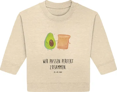 Produktbild von Mr. & Mrs. Panda Organic Baby Pullover Avocado Toast 6. - 12. Monat - Natural Raw - Geschenk, Liebe, Bullover, Hochzeit, Freundin
