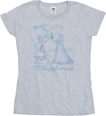 Produktbild von Disney - "Frozen Magic Christmas" T-Shirt für Damen BI22075 (XL) (Grau)