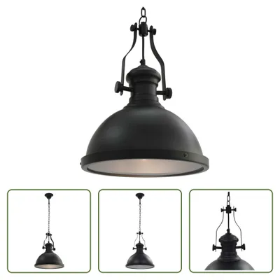 Produktbild von The Living Store Deckenleuchte Schwarz Rund E27