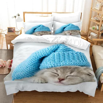 Productafbeelding van Kattenbedset met kussensloop, 65x65 cm