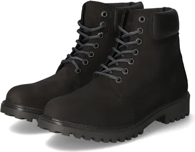 Produktbild von Lumberjack Herren Schnürstiefeletten/ Stiefeletten RIVER Schwarz Rauleder-Synthetik-Mix, Größe:46, Farbauswahl:schwarz