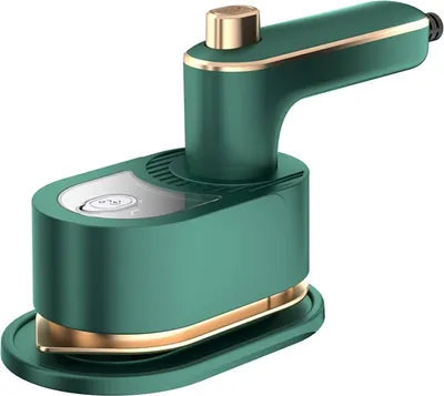 Produktbild von Mini Dampfbügeleisen, Faltbares Tragbares Reisebügeleisen, Keramik Antihaft Bügelsohle, 30 Sekunden Schnelles Aufheizen, Kleines Bügeleisen Dampf für Zuhause und Unterwegs, Grün