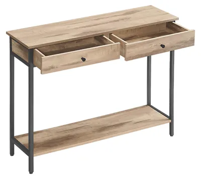 Immagine prodotto di Tavolino consolle con cassetti – Tavolino d'ingresso – Spazio contenitivo elegante – 30 x 100 x 80 cm