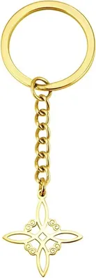 Image de Porte-clés Eskama en Or avec Pendentif Étoile Élégant KP33507