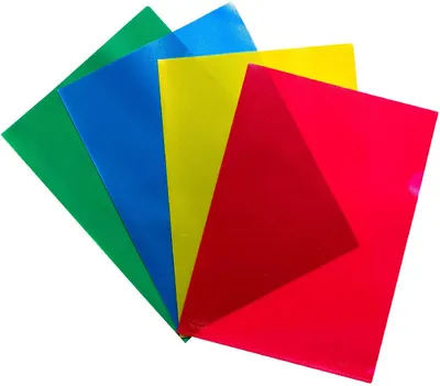Produktbild von Exacompta 25 Aktenhüllen A4 PP genarbt recycelt 12/100 mm 4 Farben