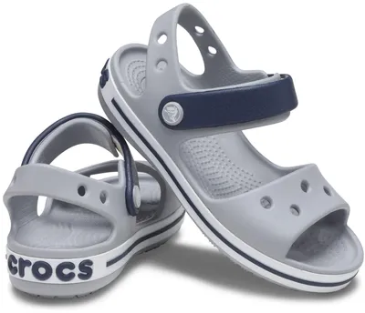 Produktbild von Crocs Crocband Sandal K Light Grey/Navy Größe EU 33-34 Normal