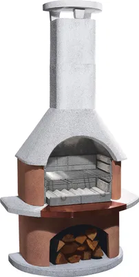 Produktbild von Buschbeck Gartengrillkamin San Remo weiß-terrakotta 90074.001