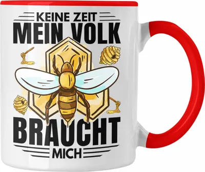 Produktbild von Trendation - Imker Geschenk Tasse Spruch Geschenkidee Bienen Bienenzüchter (Rot)