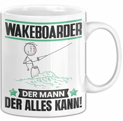 Produktbild von Wakeboarder Tasse Geschenk für Wakeboarder Der Mann Der Alles Kann Geschenkidee zum Geburtstag (Weiß)