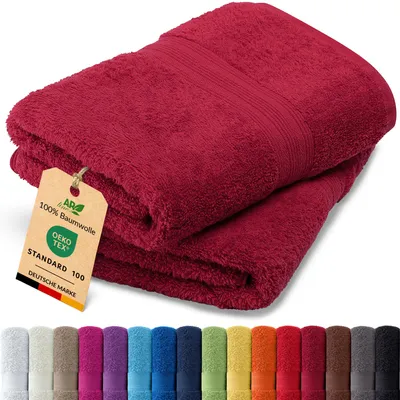 Produktbild von 2er-Set ARIZONA Handtuch-Serie von AR Line – 100% Baumwolle, 500 g/m², 2er-Set Handtücher 50x100 cm, Farbe: Burgund