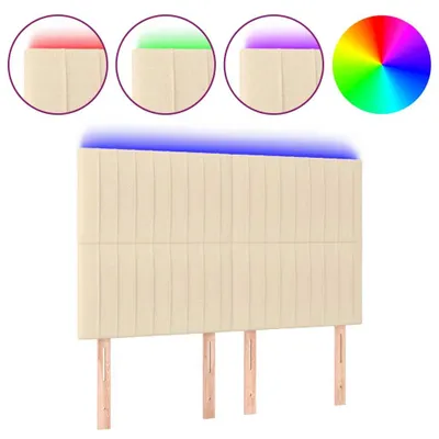 Produktbild von LED Kopfteil Creme 144x5x118/128 cm Stoff