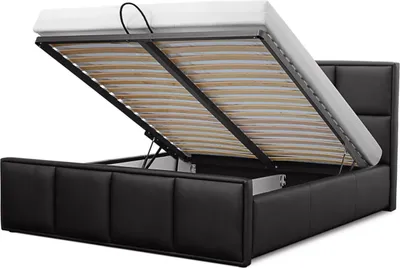 Produktbild von Doppelbett Bettrahmen Bett Möbel  Polsterbett Betten Polyester Modern Schwarz