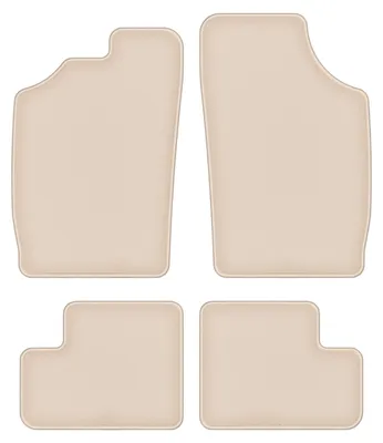 Produktbild von DURBAN Beige Velours-Fußmatten-Set für Daihatsu Cuore V Schrägheck (1997-2003)