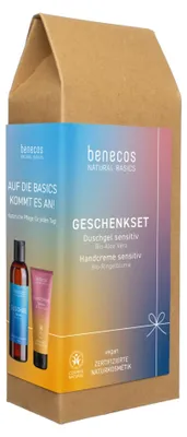 Zdjęcie produktu dla Zestaw prezentowy Sensitiv - krem do rąk i żel pod prysznic | BENECOS
