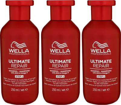 Produktbild von Wella Ultimate Repair 3 x 250 ml Shampoo Step 1 Set
