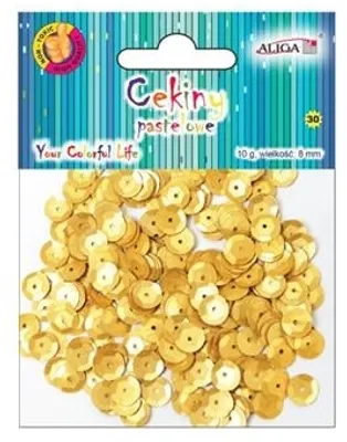 Zdjęcie produktu dla Aliga, Cekiny pastelowe, złote, 10 g