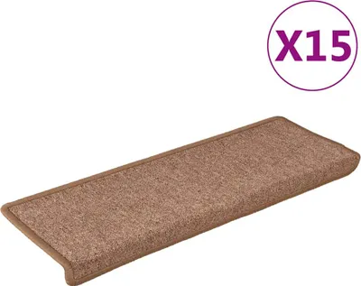 Zdjęcie produktu dla vidaXL Podkładki pod stopy 15 sztuk 65x21x4 cm brązowe Prostokątna krawędź