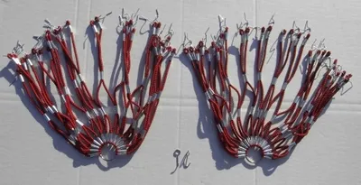 Produktbild von Kleidernetz Rockschutz Gummi, rot-schwarz marmoriert, 26-28