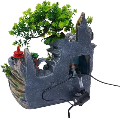 Produktbild von Wasserfallbrunnen, kompaktes Design, elegante dekorative Elemente, Mehrfarbig