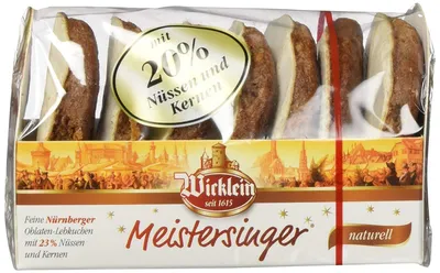 Obrázek produktu pro Wicklein Norimberské oplatky Meistersinger perníkové přírodní 7 balení