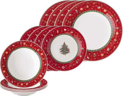 Produktbild von Villeroy & Boch Toy's Delight Teller-Set 12-teilig Rot (rund)