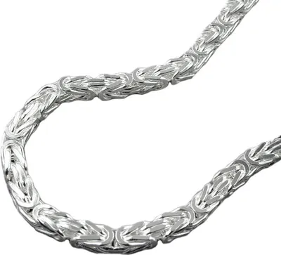Produktbild von 3mm Kette Halskette Collier Königskette aus 925 Silber 60cm Uni Halsschmuck