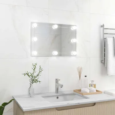Obrázek produktu pro vidaXL Nástěnné zrcadlo s LED osvětlením Obdélníkové sklo