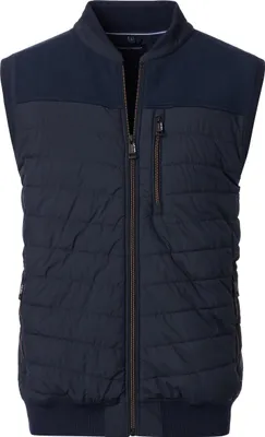 Produktbild von CASAMODA Herren Sweatweste Stehkragen Steppung Regular Blau XXL