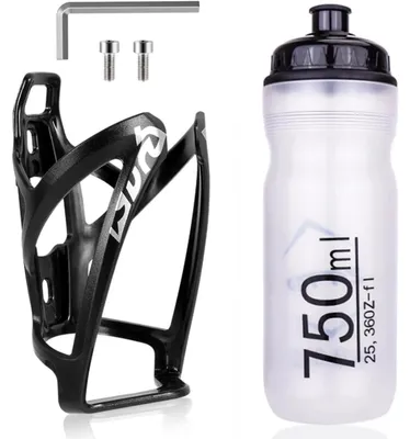 Obrázok produktu pre Súprava klietky na fľašu na bicykel so 750 ml fľašou na vodu - bez BPA